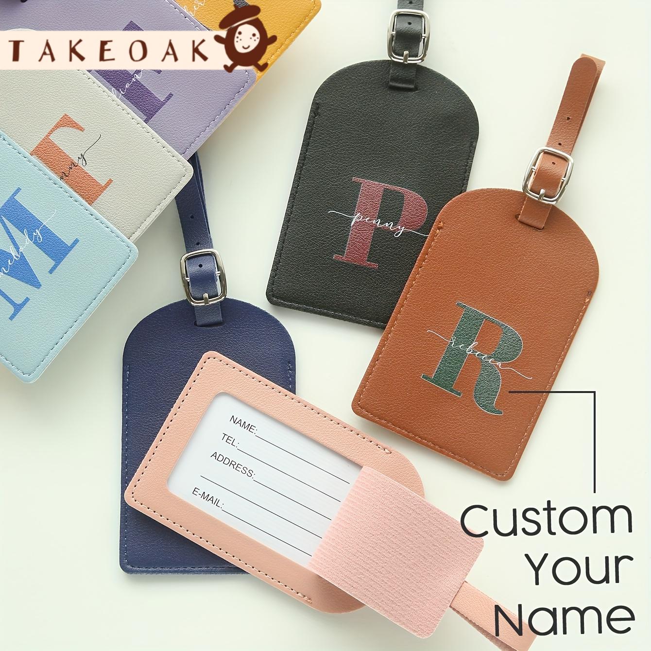 Travel Accessories Overseas - Étiquette de bagage en cuir personnalisée