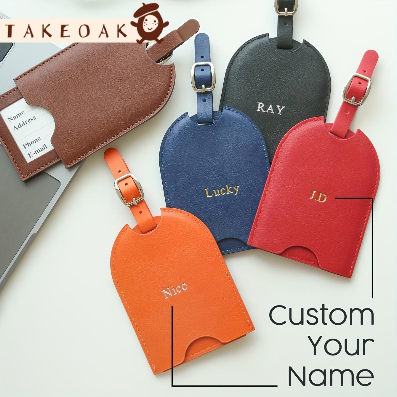 Travel Accessories Overseas - Étiquette de bagage en cuir PU