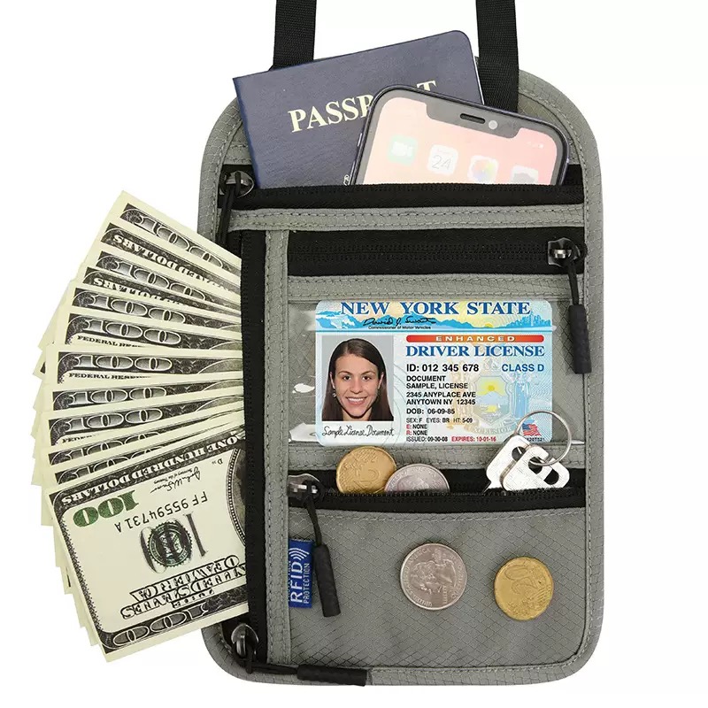 Travel Accessories Overseas - Sac de cou RFID pour voyage