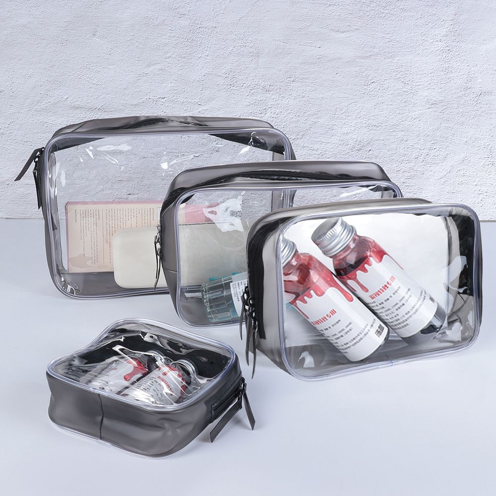 Travel Ziplock Bags - Trousse cosmétique transparente en PVC pour