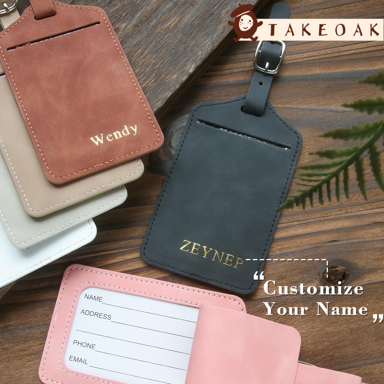 Travel Accessories Overseas - Étiquette de bagage rétro en cuir
