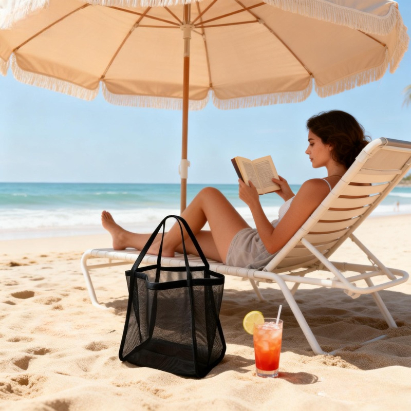 Grand sac de plage en maille,  - Travel Ziplock Bags avis et prix